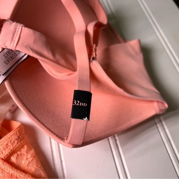 Victoria’s Secret 32DD  2 piece Bra Bundle. different styles. Push-up. Peach - Picture 5 of 5